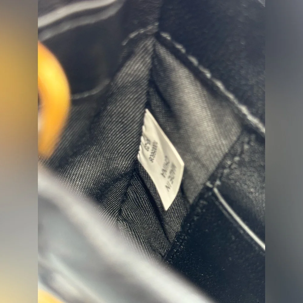 🆕 TORY BURCH 🧿 NWT Mini Fleming Soft Chain Tote - Black Leather -AUTHENTICATED